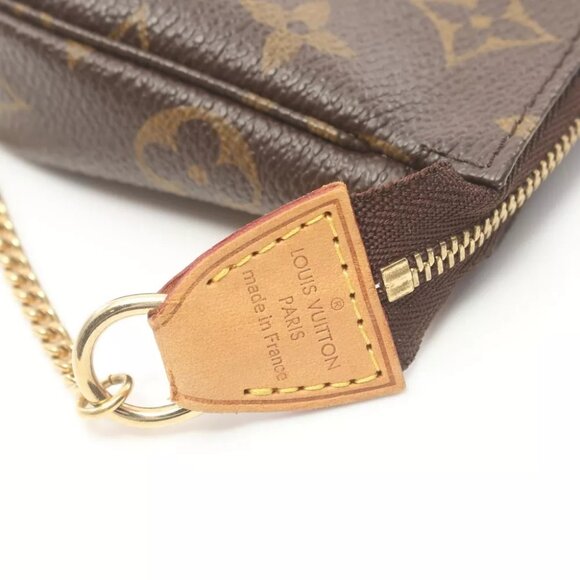 LOUIS VUITTON Mini Pochette Accessoires chain Hand bag M58009 Monogram leather - Picture 7 of 7